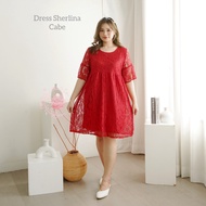 SHERLINA DRESS size L-2XL-3XL-4XL WOMEN'S BRUKAT DRESS WITH FURING, LATEST JUMBO WOMEN'S DRESS