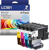 LC501 Ink Cartridges 4 Pack Compatible for Brother LC501 LC 501 Ink Cartridges LC501BK LC501C LC501M