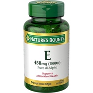 Nature's Bounty Vitamin E 1000 IU Softgels, Supports Antioxidant Health & Immune System, 1 Serving p