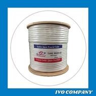 1m Camera Coaxial Cable RG59+2C-CCS GOLDEN JAPAN (White) 128 Tim