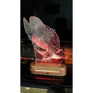 3D mica arowana led light 7 colors