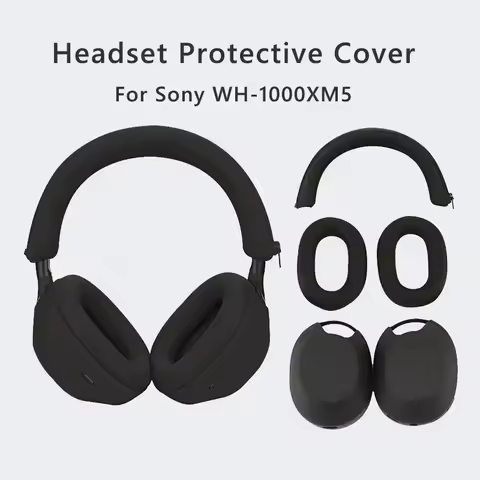 for Sony WH-1000XM5 Headphone Case Earphone Silicone Protective Cover For XM5 Headset Headbeam Prote