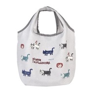 Kusuguru Japan 寬口型手提外出包 Matilda款 帆布厚底手提包 -灰