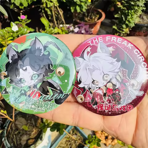 58mm Game The Freak Circus Pierrot ‌Harlequin ‌Teresa Cosplay COSTUME Badge Pin SPTE Tinplate Brooch