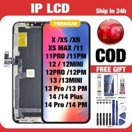 LCD Ip X XR XS MAX 11 12 13 14 Pro MAX 12 13 MINI 6 6s 7 8 Plus  Compatible For Glass Touch Screen D