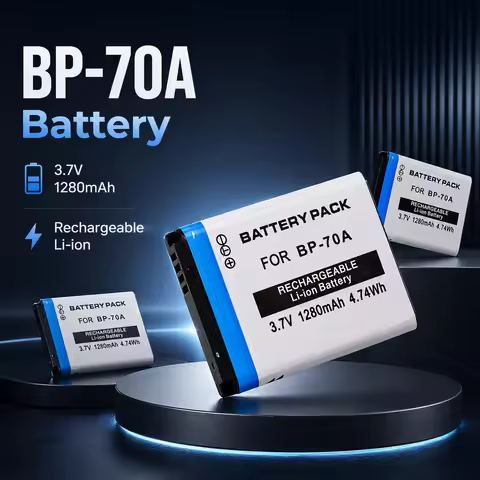BP-70A 1280mAh Li-ion Camera Battery For Samsung AQ100 ES65 ES67 ES70 ES71 ES73 ES74 EA-BP70A IA-BP7