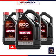 MOTUL 8100 POWER 0W20 5W30 5W40 SP ESTER Fully Synthetic Engine Oil (5L)