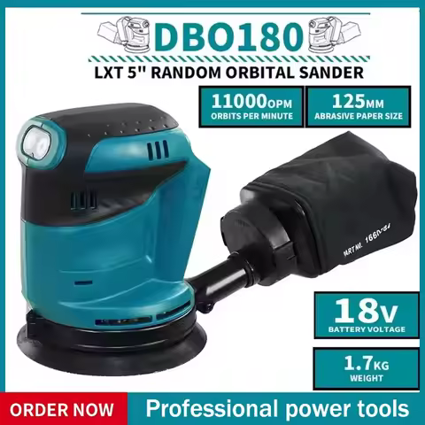 Fit Makita DBO180Z 18V Brushless Cordless Rechargeable Disc Random Orbital Sander Woodworking Sandin