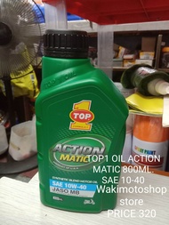 Top1 oil Action Matic SAE 10w-40 Scooter 800ml.