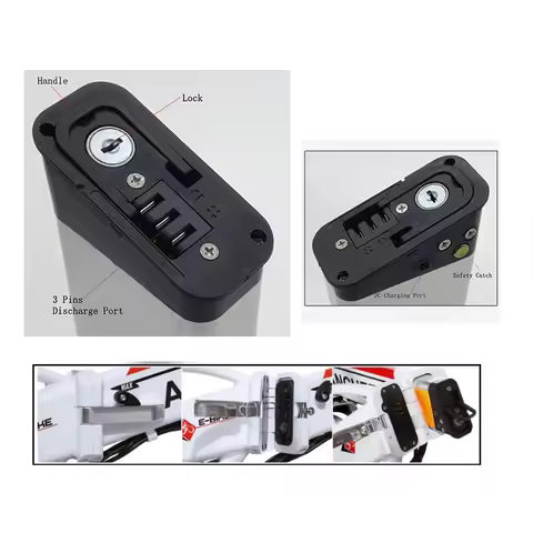 New 36V DCH014 Folding Bike Replacement Battery 10.4Ah 12.8Ah 14Ah Fit for ANCHEER AM1908 Zipper Z4 