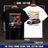 100% Premium Cotton Baju T Shirt Lelaki Oversize Plus Size Style Viral TA0195-Nostalgic Kanjo Perfor
