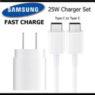 Samsung สายชาร์จsamsung + หัวชาร์จ PD  25W Fast Charge Type-C to Type-C มีให้เลือก สีดำและสีขาว