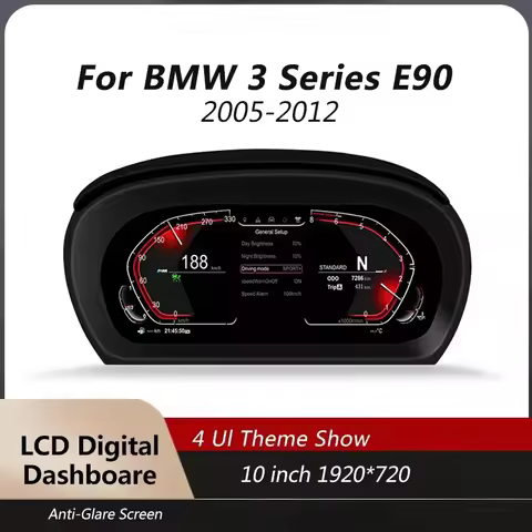 Digital LCD Speedometer Cluster Dashboard for BMW E90 E91 E92 3 Series 2005-2012 Instrument Panel Di