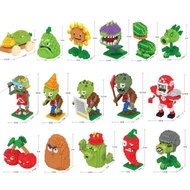 Plants vs Zombie 3D Angry Fruit Zombie War Assembly Model Toy