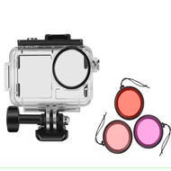 For DJI OSMO Action 5 Pro/4/3 Action Camera Waterproof Case 60M Protective Shell Red Pink Purple Div