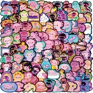 50/100Pcs Cute Cartoon Axolotl Neon PVC Stickers Waterproof for Luggage Water Bottle Phone