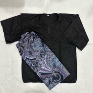 COMBO RADEN BAJU KEDAH PLAIN + KAIN BATIK SIAP JAHIT AUTO