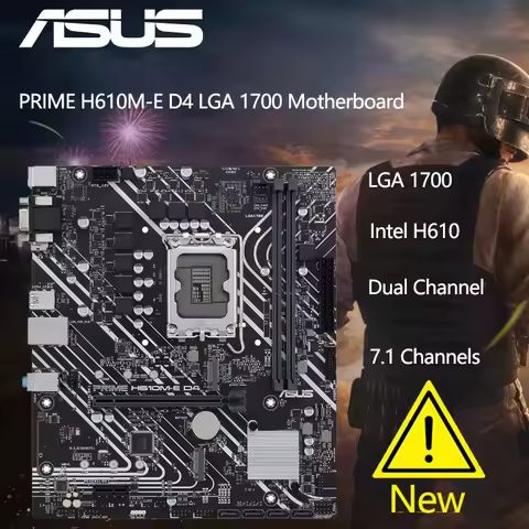 ASUS PRIME H610M-E D4 motherboard LGA1700 DDR4 PCIe 4.0, dual M.2 slots, Realtek 1G network card M-A