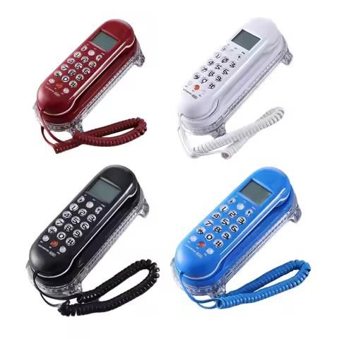 Crystal Base Mini Telephone Fixed Landline Phone B365 Small Wall mounted Phone
