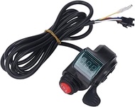 Electric Bike Thumb Throttle with Digital Voltage Display, 3 - Speed Bicycle Hand Accelerator for Mo