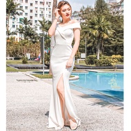 READY STOCK IN MALAYSIA JOLIVIA & CO Engagement Dress Wedding Dress ROM White Dress Plus Size