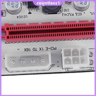 3 Power Ports PCI-E 1x to 16x Graphic Card Extender Card for ETH BTC Mining [countless1.sg]