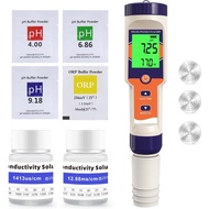 7-in-1 Digital Pool Salt Tester | pH, ORP, Salinity, TDS, EC, Temperature Meter for Saltwater Pools,