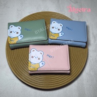 Hey Bear Fortune PU Leather Bifold Wallet / Folded Wallet Bear PatternWanita / 10.5x8x2