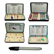 Travel Games Interactive Baseball Football Knuckle D Soccer Tin Box Table for Kids 6 Chess Board Gam