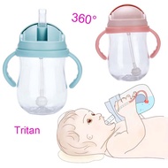 Baby Tritan Water Bottle with Straw Wide Mouth Handle Cup Pigeon Bottle 300ml