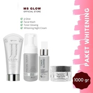 Ms Glow Paket Whitening Tanpa Day Cream + JJ GLOW