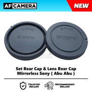 Set Body Cap & Lens Rear Cap Cover sony A5000 A5100 A6000 A6300 A6400 A6500 A7 A7 II III A7R A7S Nex