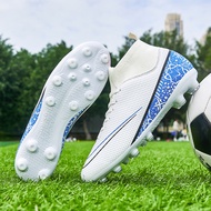ในสต็อก  เล็บยาว  ป้องกันการลื่นไถล เด็กๆ รองเท้าสตั๊ด  รองเท้าฟุตบอล รองเท้าฟุตซอล รองเท้า สตั๊ดหุ้มข้อ รองเท้ากีฬา Soccer Shoes  FG 37-47