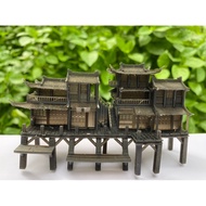 Sharp 3D printed T3 ancient town house model - miniature landscape decoration, semi-landscape, terra