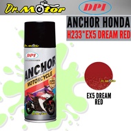 ANCHOR HONDA Spray Can Tin Cat Paint 400ML H233*EX5 DREAM RED Merah Red Sprey Ancer Honda Ori 100% Original