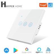 Smart Switch Wifi Tuya Smart Life App, Voice & Touch Control 2 Gang 3 Gang Wall Switch