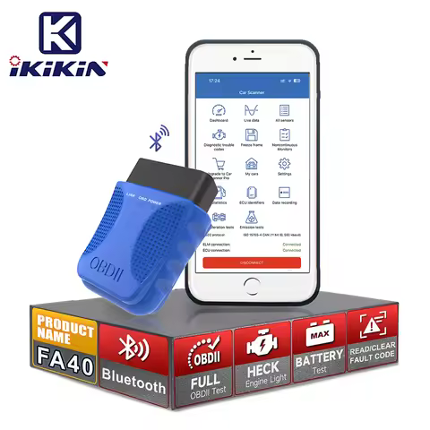 OBD2 Code Reader FA40 Diagnostic Tool Compatible with iOS and Android Auto Code Scanner for Cars Sin