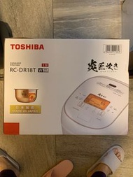 「保養期至6-dec-2024」東芝 RC-DR18T-W 日本製造 鑽石鈦塗層 1.8公升磁應電飯煲 微電腦電磁飯煲 白色 原裝行貨 Toshiba Japan 1.8 Liter IH Rice Cooker Diamond Copper Pot Color White 煮飯