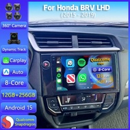 Android 15 Car Radio For Honda BRV LHD 2015 2016 - 2019 Carplay Auto GPS Navigation 2K Screen Video 