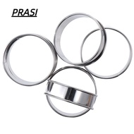 PRASI 6 pcs English Muffin Ring Set, Silvery Non-stick Multipurpose Stainless Steel Ring Set, Durabl