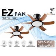 EZ fan Modern Ceiling Fan With Light 30/38 Inch ABS Fan Leaves EASY TO INSTALL Fan For Living Room风扇