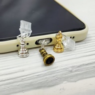 Phone Dust Plug DIY Alloy Chinese Chess Piece Pendant Phone Hole Dust Plug