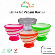 Davina Ice Cream Glass Mixed Ice Glass/ Ice Teler Bowl/ Plastic Crystal Fruit Ice Glass/