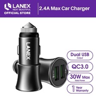 Clearance Stock  Lanex QC 3.0 Dual USB Ports Car Charger (2.4 A) LCC Q03