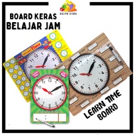 Lets Learn Time Board Papan Belajar Masa Waktu Jam Kanak-kanak Prasekolah Taska Bahan Bantu Mengajar