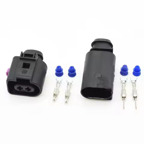 1 Set Automotive Wiring Harness Connector 1J0973722 8D0973822 Electrical Horn Plug 1J0 973 722 17176