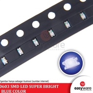 LED 0603 SMD BLUE SUPER BRIGHT BLUE LED SMD 0603 SUPER BRIGHTbiru easywa53 Very Popular