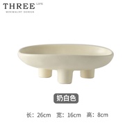 จานขนมเซรามิก Tlife ดีไซน์สร้างสรรค์ ของตกแต่งบ้าน สไตล์นอร์ดิก ตะกร้าผลไม้ ของตกแต่งบ้าน