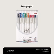 Uni Uniball One Gel Pen 8 Colors Set 0.38mm UMN-S-38 8C