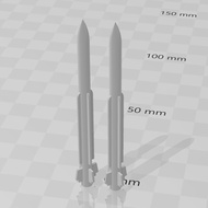 MICA EM Rudal 1:48 Scale 3D Printed for Rafale aircraft miniatures, contents 4Pcs